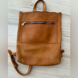 Parker Clay Tan Mirimar Leather Backpack!!